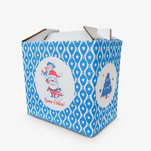 Embalagem de papelão para cesta de natal